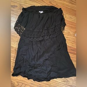 Black strapless summer dress/coverup